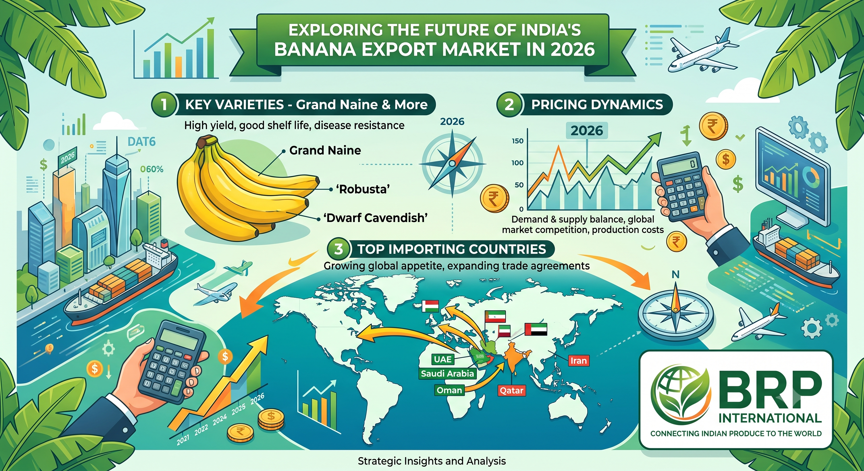 Banana Export from India 2026: Varieties, Pricing & Top Markets Explored