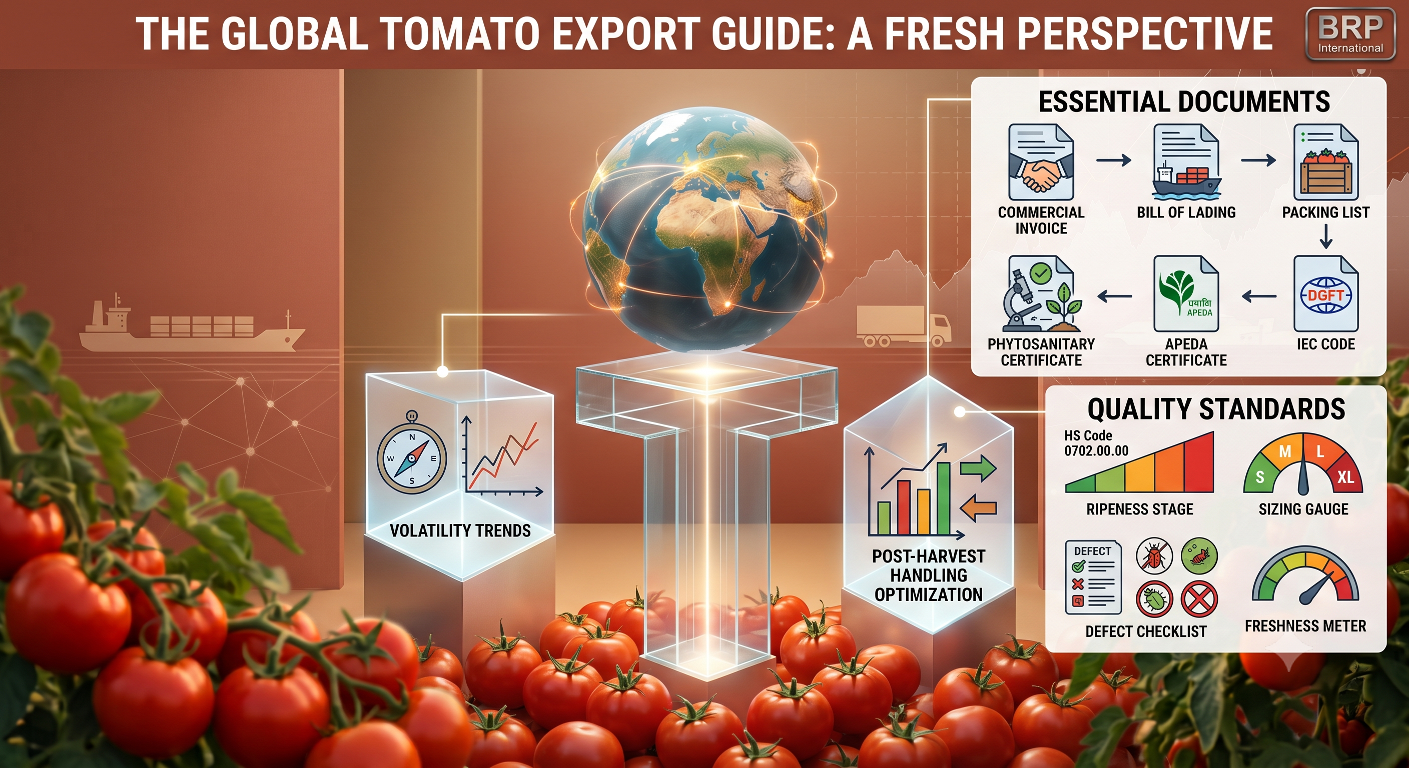 Mastering Tomato Exports: Documentation, HS Code & Quality Grading Standards from India